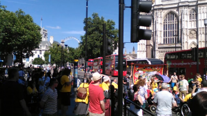 Protest blocks Victoria St