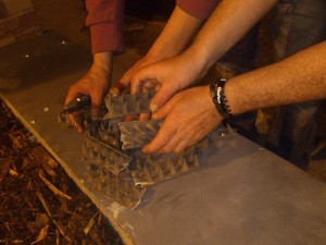 Spikes being removed