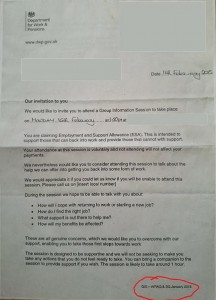 Letter from the DWP