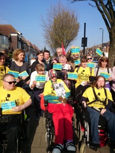 With supporters at Chingford